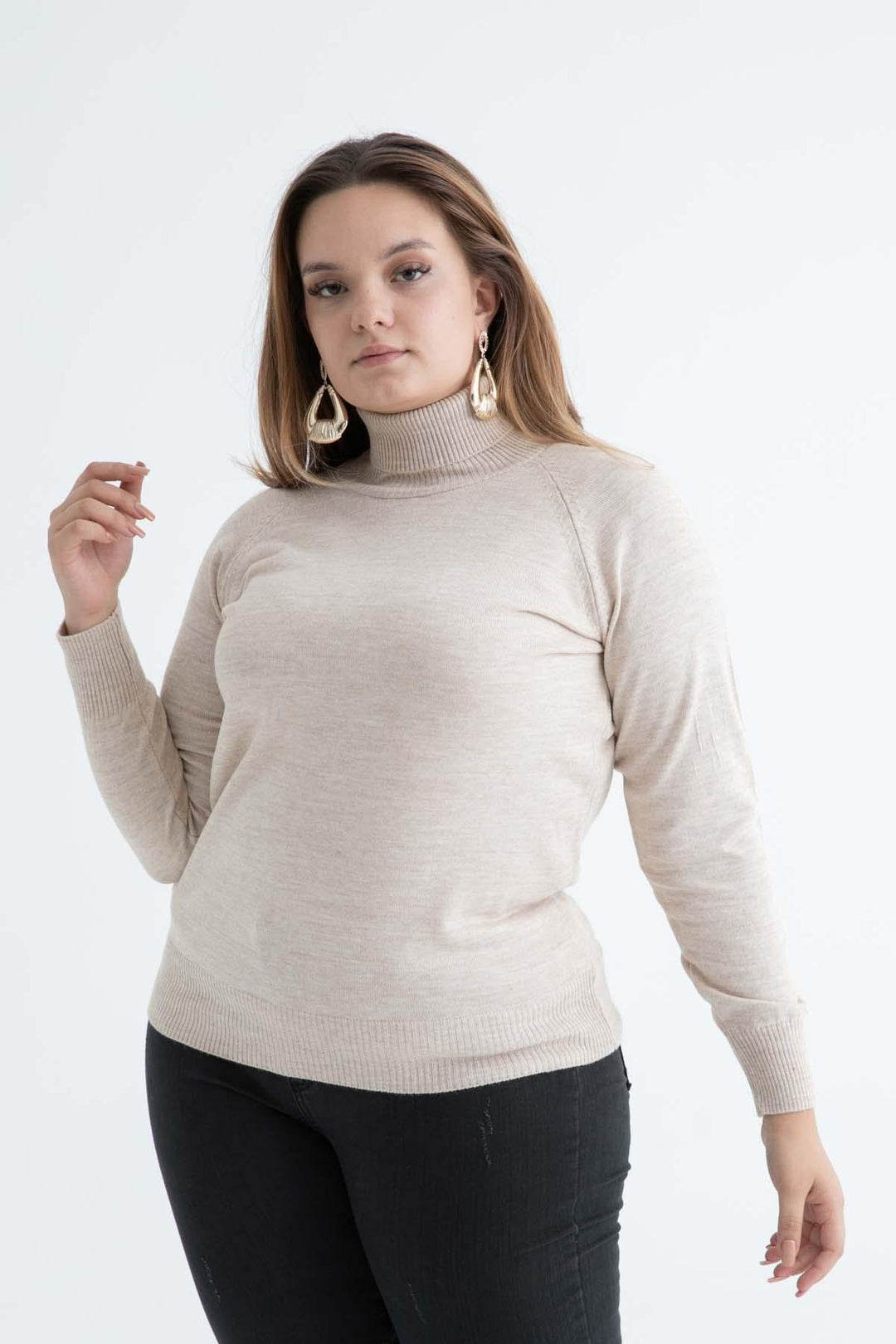 MPL Woman Plus Size Fisherman Sweater 4125 - Cathedral City