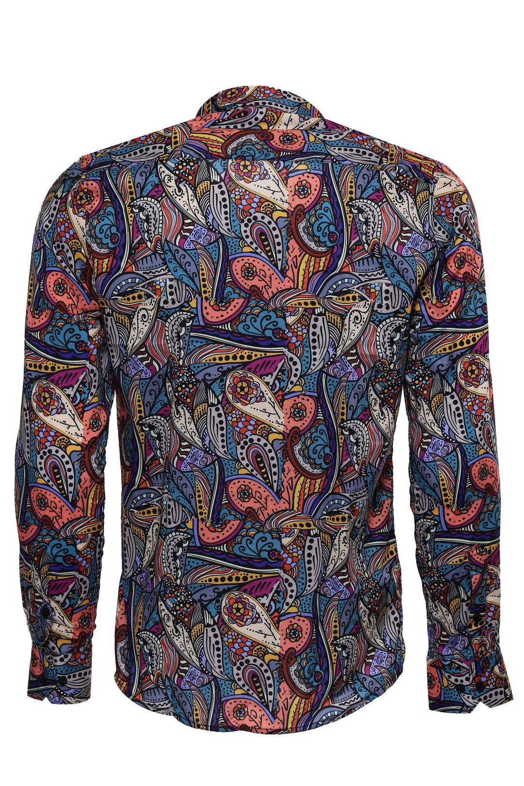 WSS Patterned Slim Fit Long Sleeves Multicolor Men Shirt  - St. Paul
