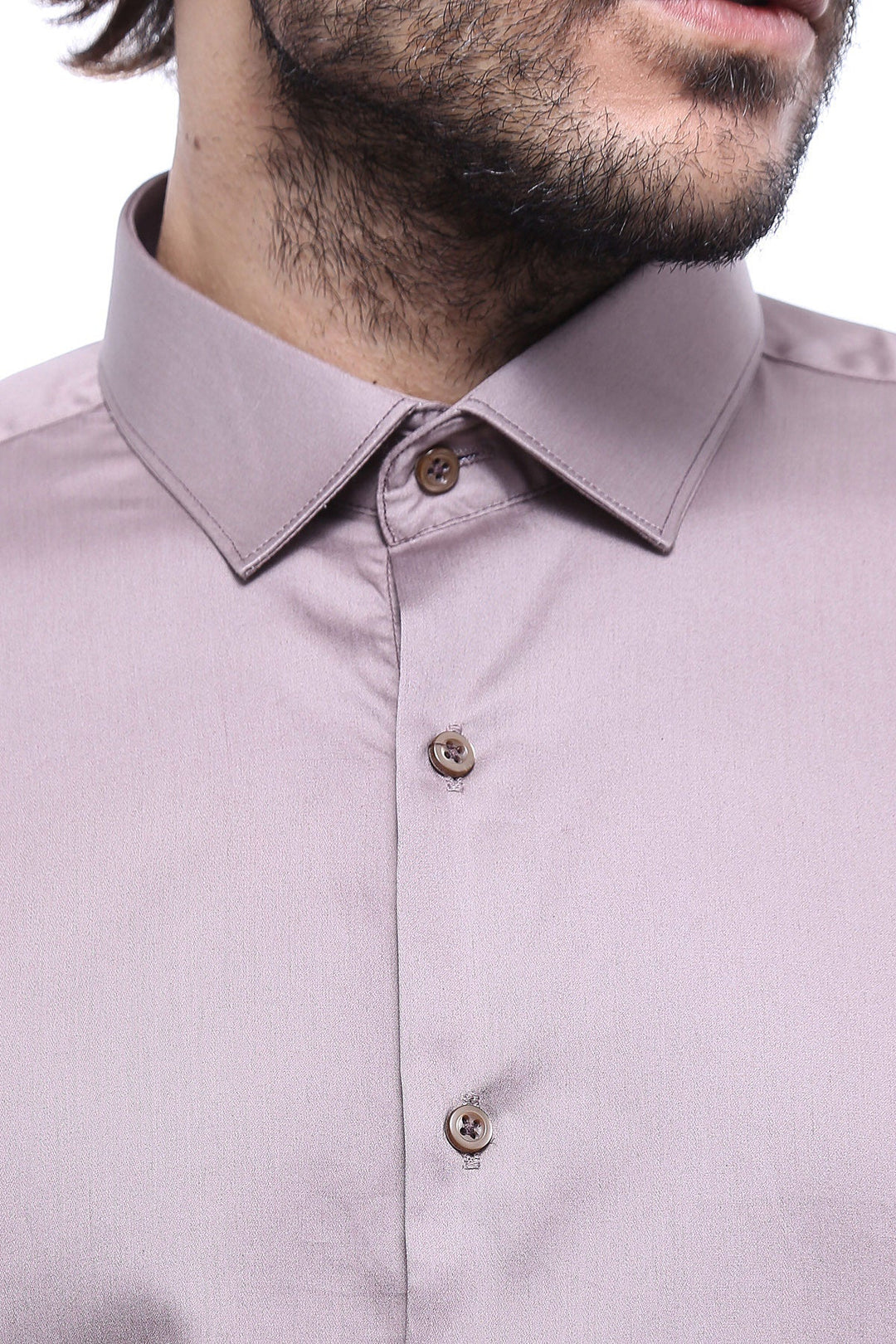 WSS Slim Fit Long Sleeves Grey Men Shirt  - Véroia
