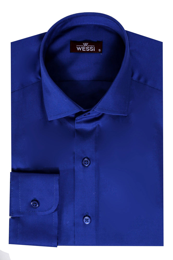 WSS Blue Satin Shirt  - Singen