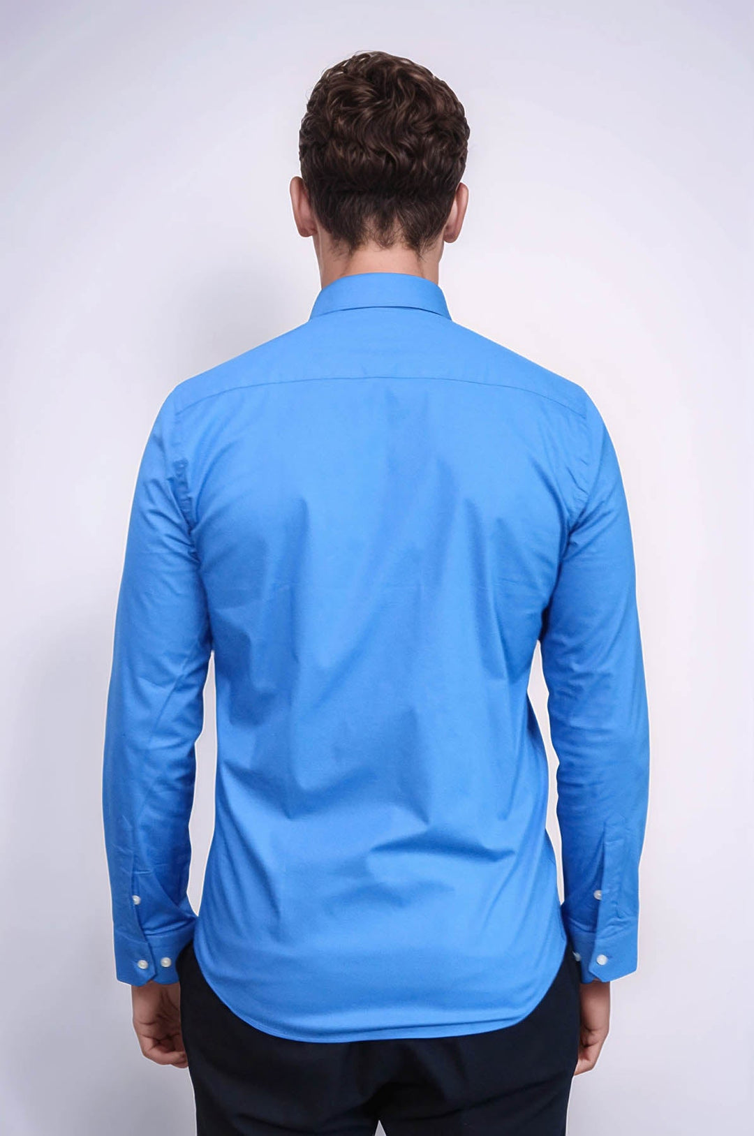 WSS Blue Slim Fit Men's Shirt  - Bloomington