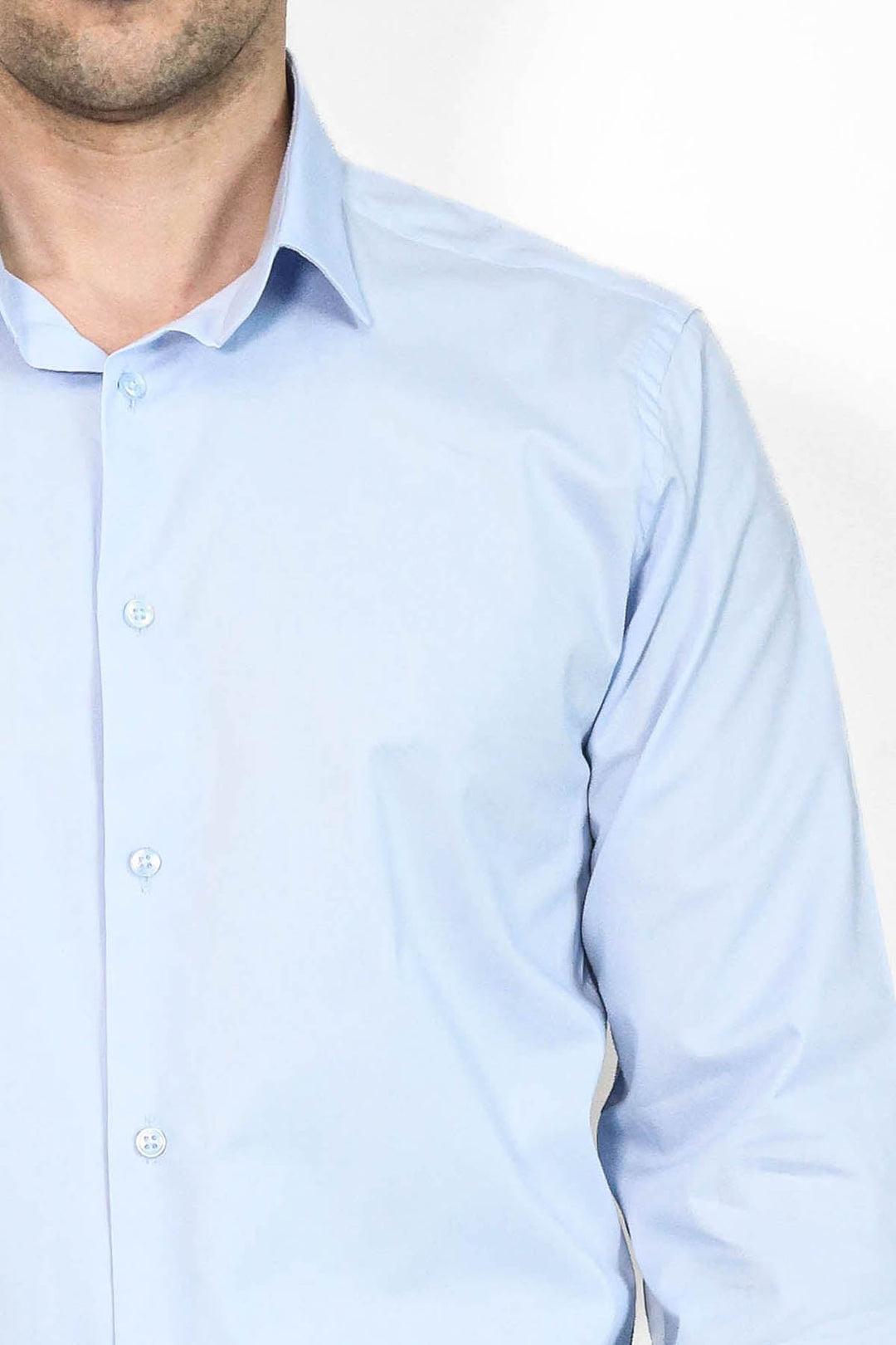 WSS Sky Blue Slim-Fit Long Sleeve Shirt  - Apaseo el Alto