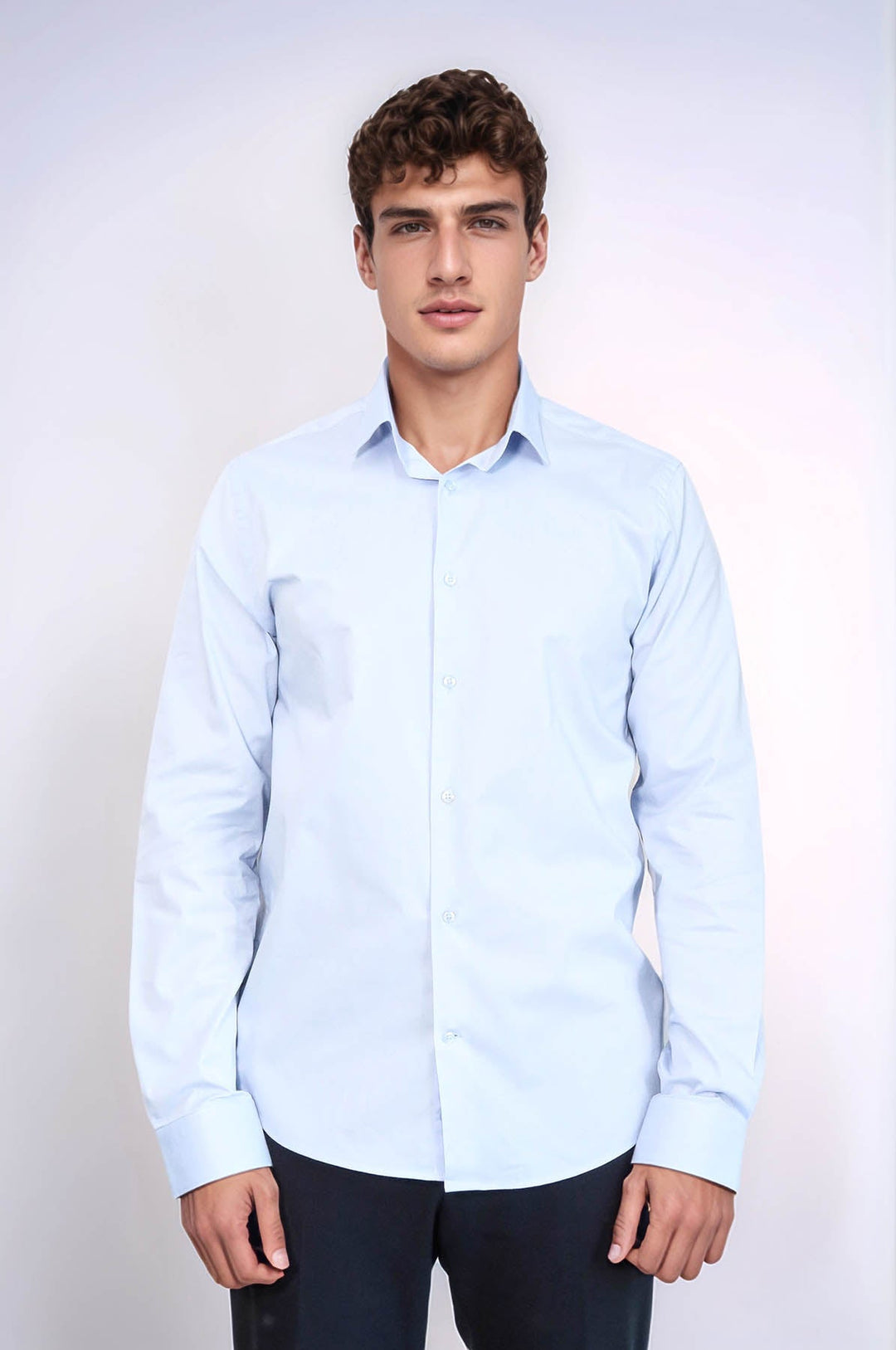 WSS Sky Blue Slim-Fit Long Sleeve Shirt  - Apaseo el Alto