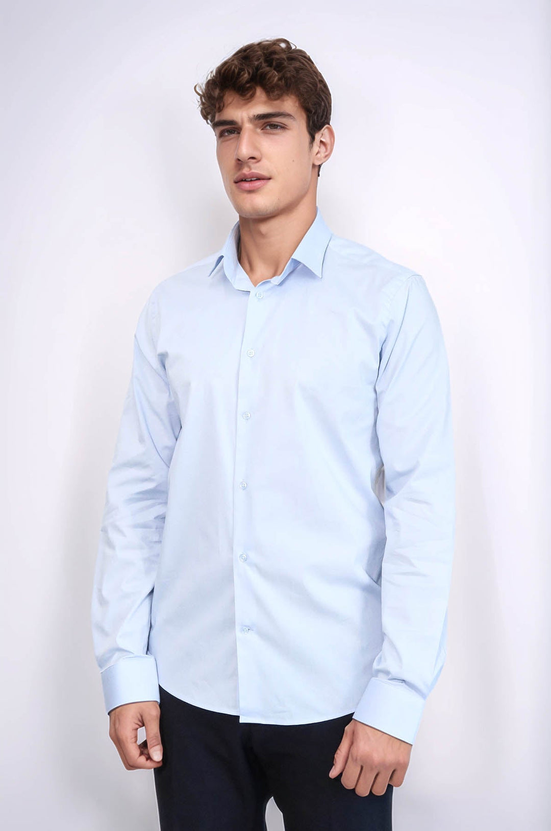 WSS Sky Blue Slim-Fit Long Sleeve Shirt  - Apaseo el Alto