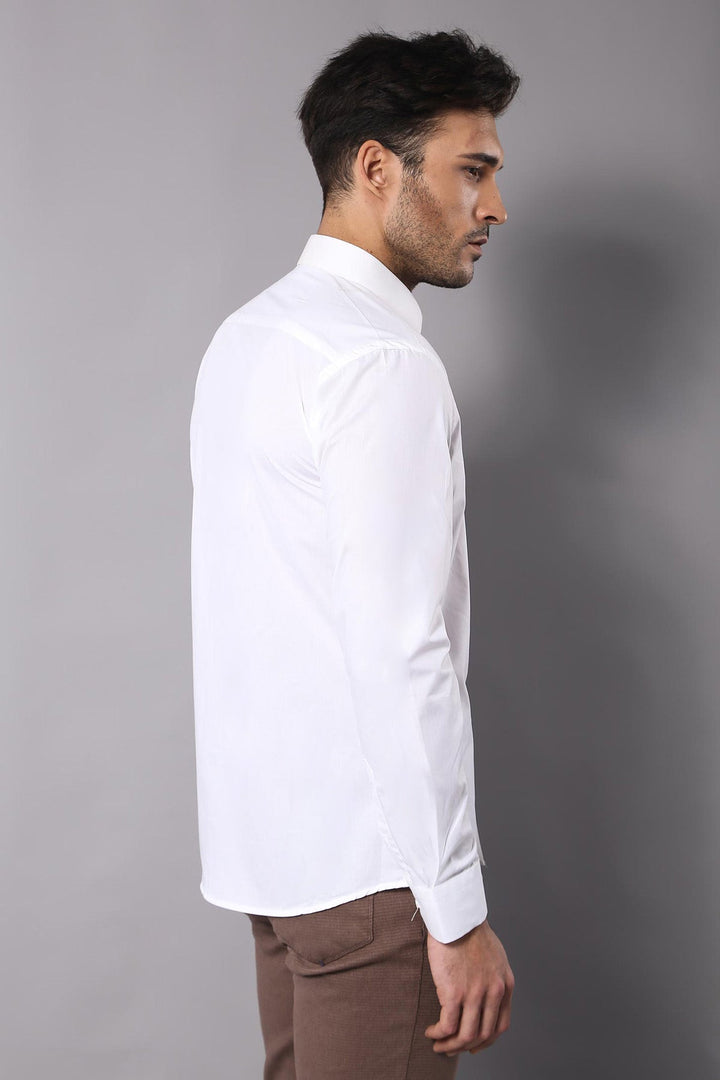 WSS Poly Cotton Slim Fit Cream Shirt  - Dale City
