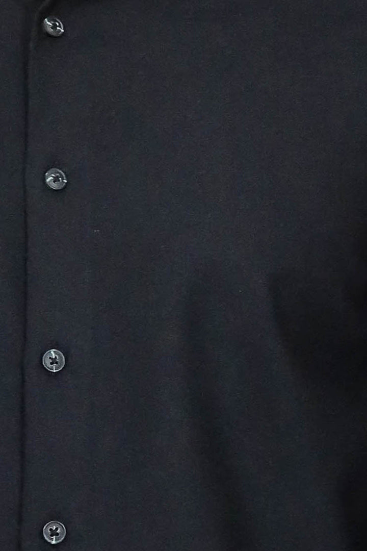 WSS Plain Slim Fit Black Men Lumberjack Shirt  - Quimper