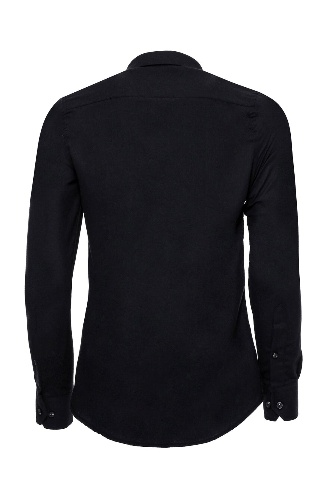 WSS Plain Slim Fit Black Men Lumberjack Shirt  - Singen