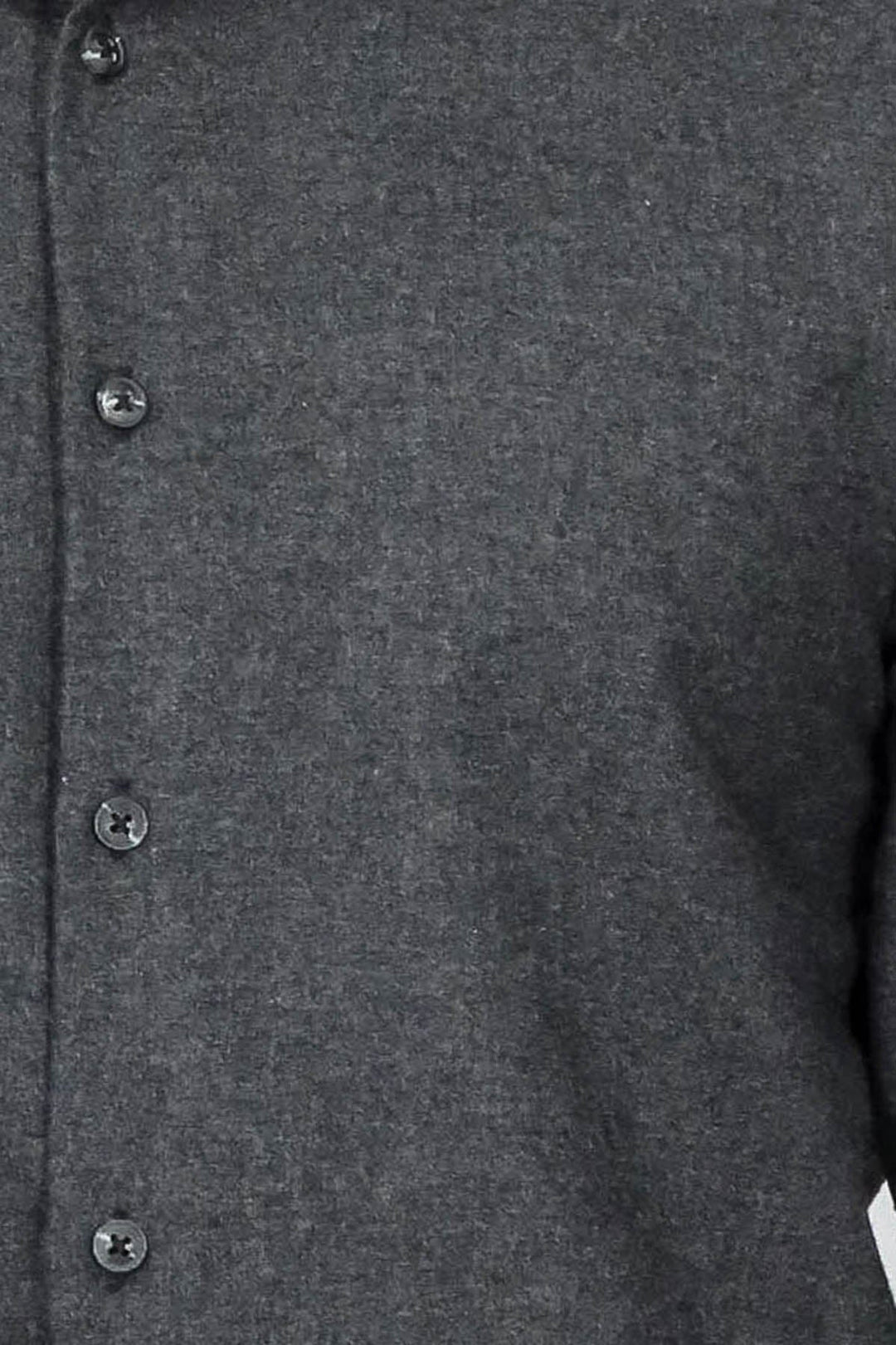 WSS Slim Fit Plain Dark Grey Men Lumberjack Shirt  - North Hempstead