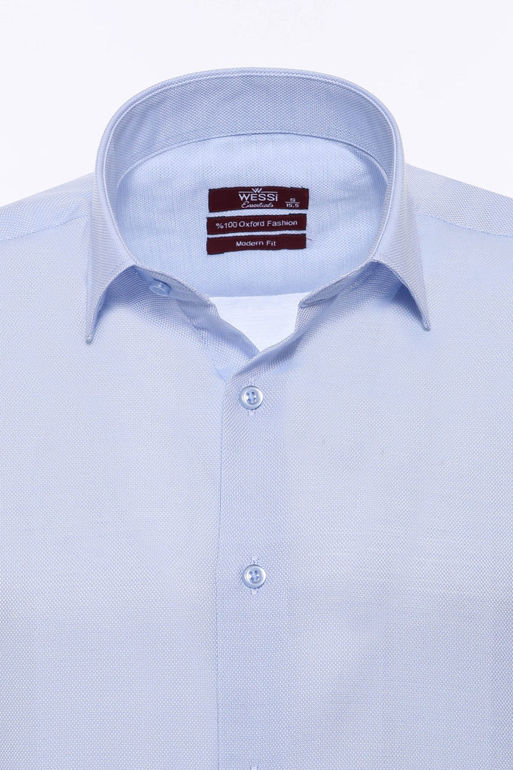 WSS Light Blue Patterned Long Sleeve Shirt  - Elmhurst