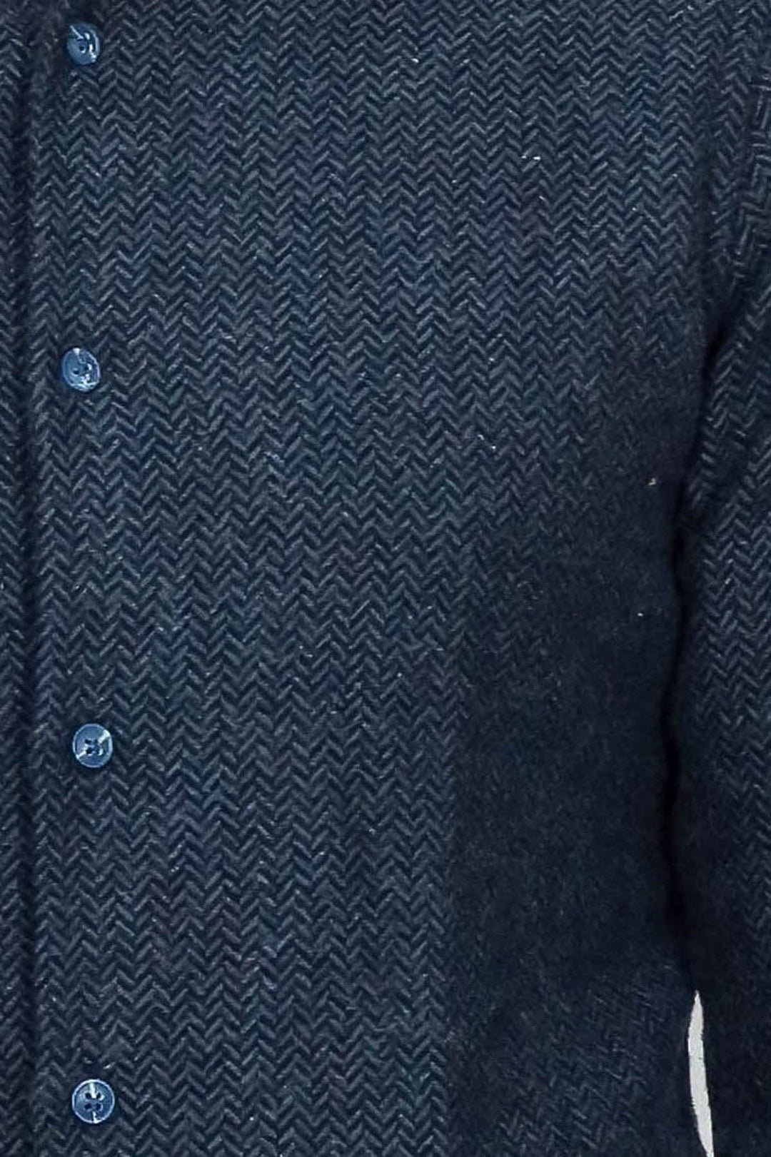 WSS Winter Navy Blue Patterned Men's Lumberjack Shirt  - Irving