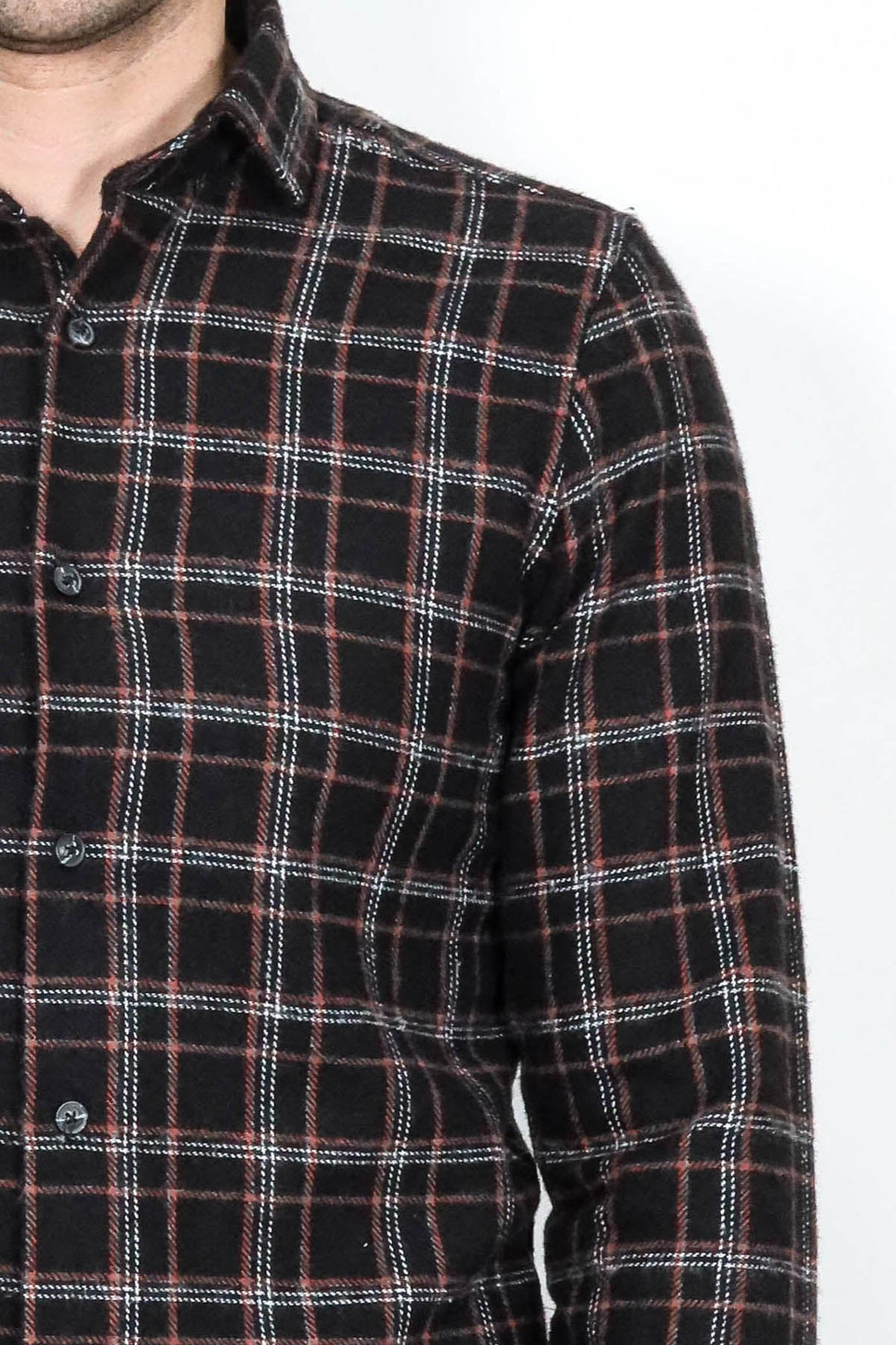WSS Plaid Black Men Lumberjack Shirt  - Kawartha Lakes