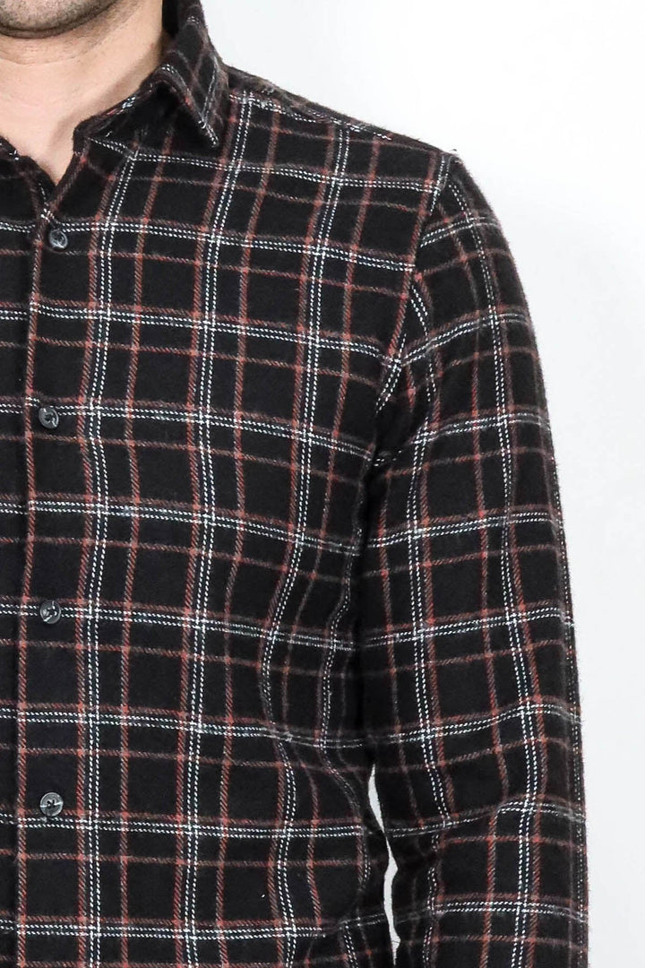 WSS Plaid Black Men Lumberjack Shirt  - Kawartha Lakes