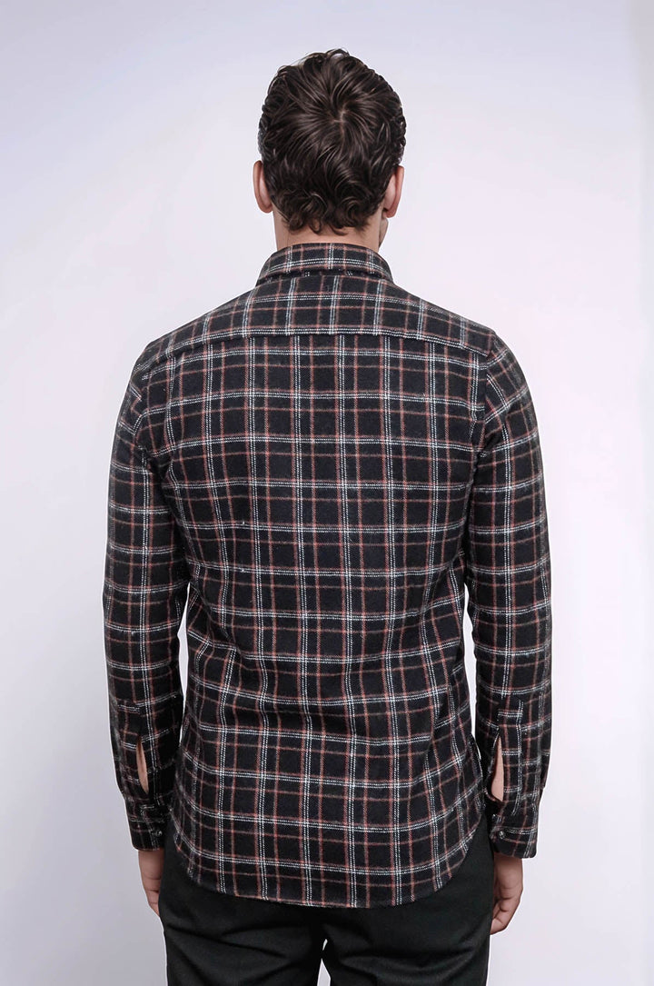 WSS Plaid Black Men Lumberjack Shirt  - Kawartha Lakes