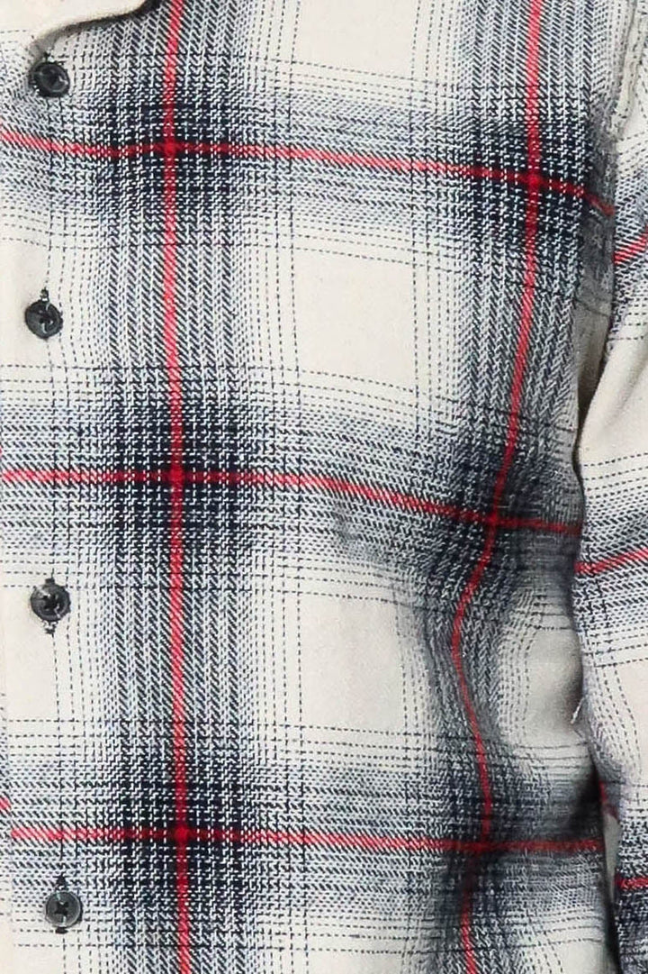 WSS Thick Checked Grey Men Lumberjack Shirt  - Rock Hill