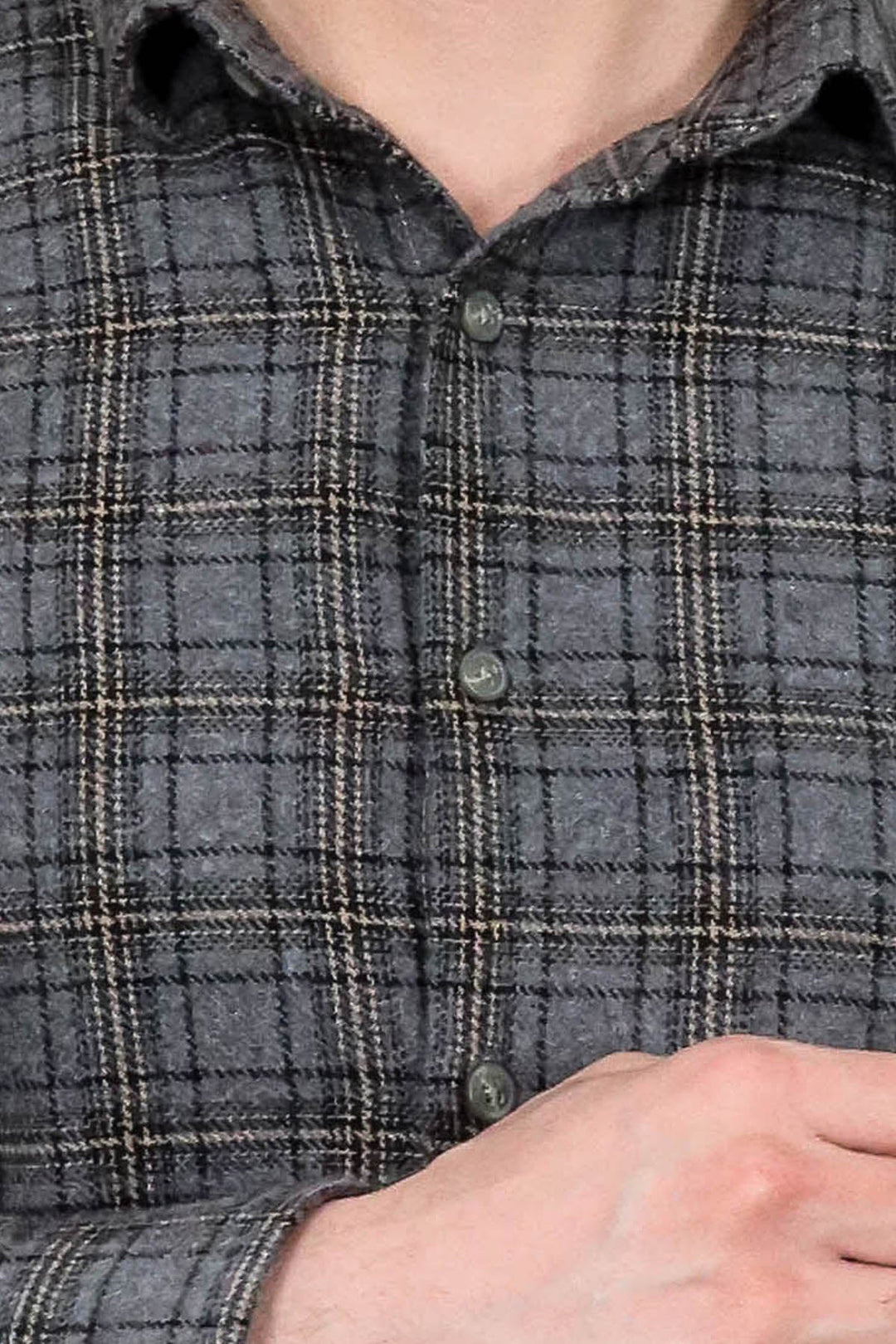 WSS Plaid Dark Grey Men Lumberjack Shirt  - St. Charles