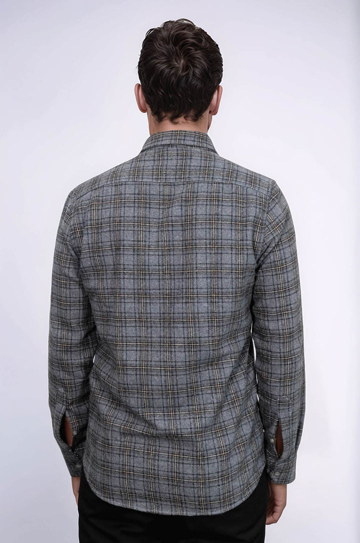 WSS Plaid Dark Grey Men Lumberjack Shirt  - St. Charles
