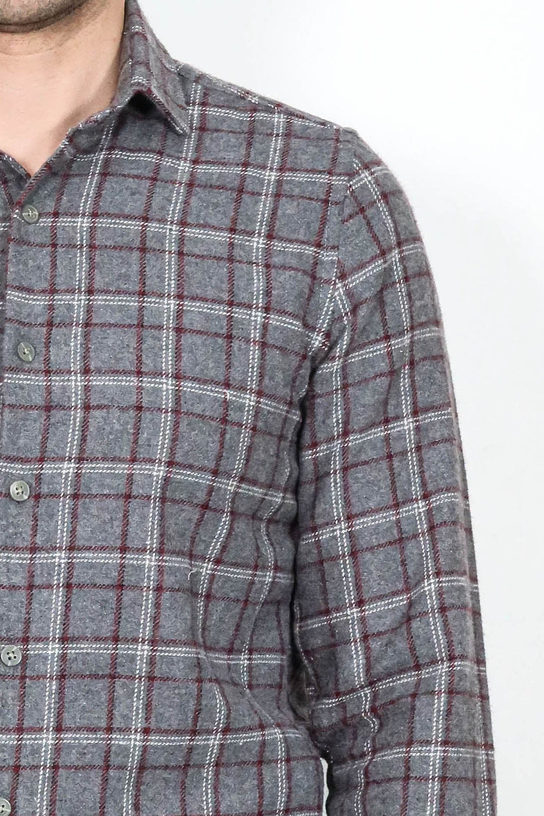 WSS Checked Grey Men Lumberjack Shirt  - Saarbrücken