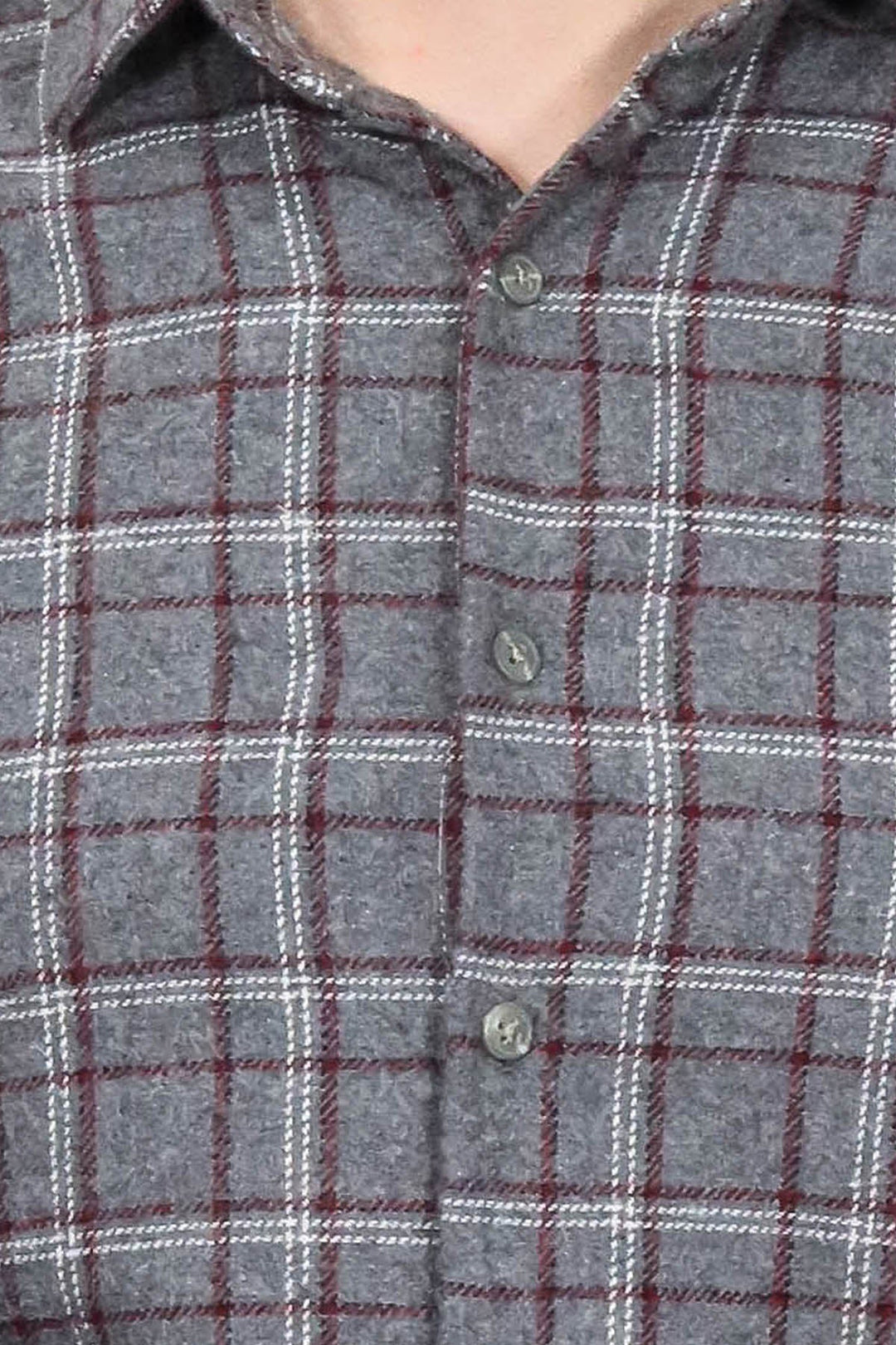 WSS Checked Grey Men Lumberjack Shirt  - Saarbrücken