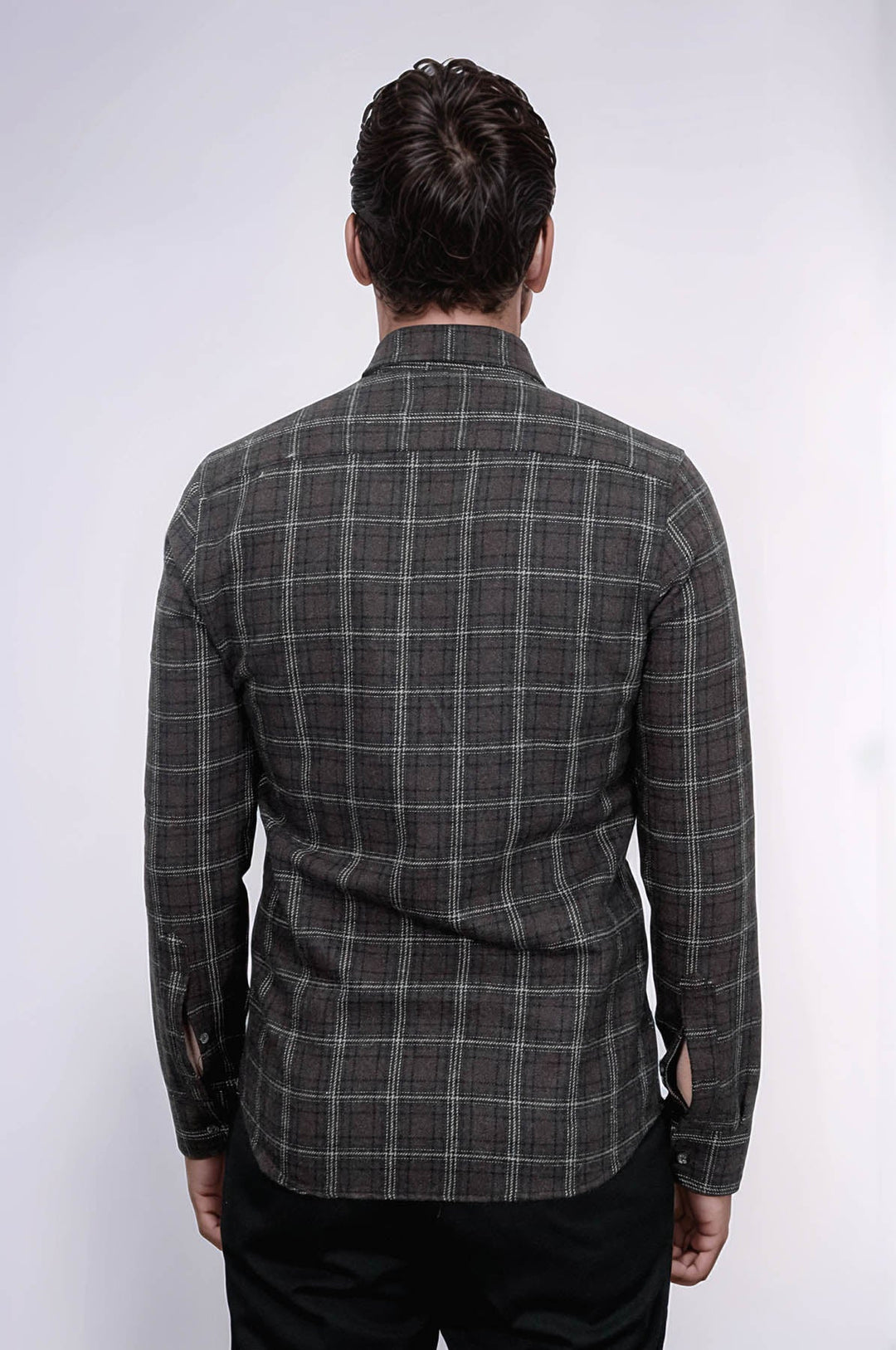WSS Checked Brown Men Lumberjack Shirt  - Sabadell
