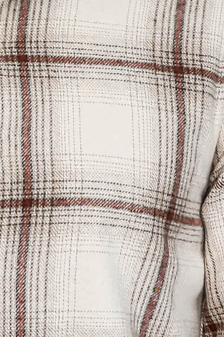 WSS Plaid Light Brown Men Lumberjack Shirt  - Tamazunchale