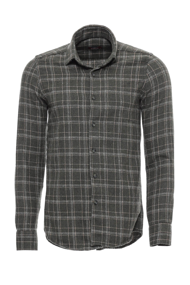 WSS Plaid Green Men Lumberjack Shirt  - Riviera Beach