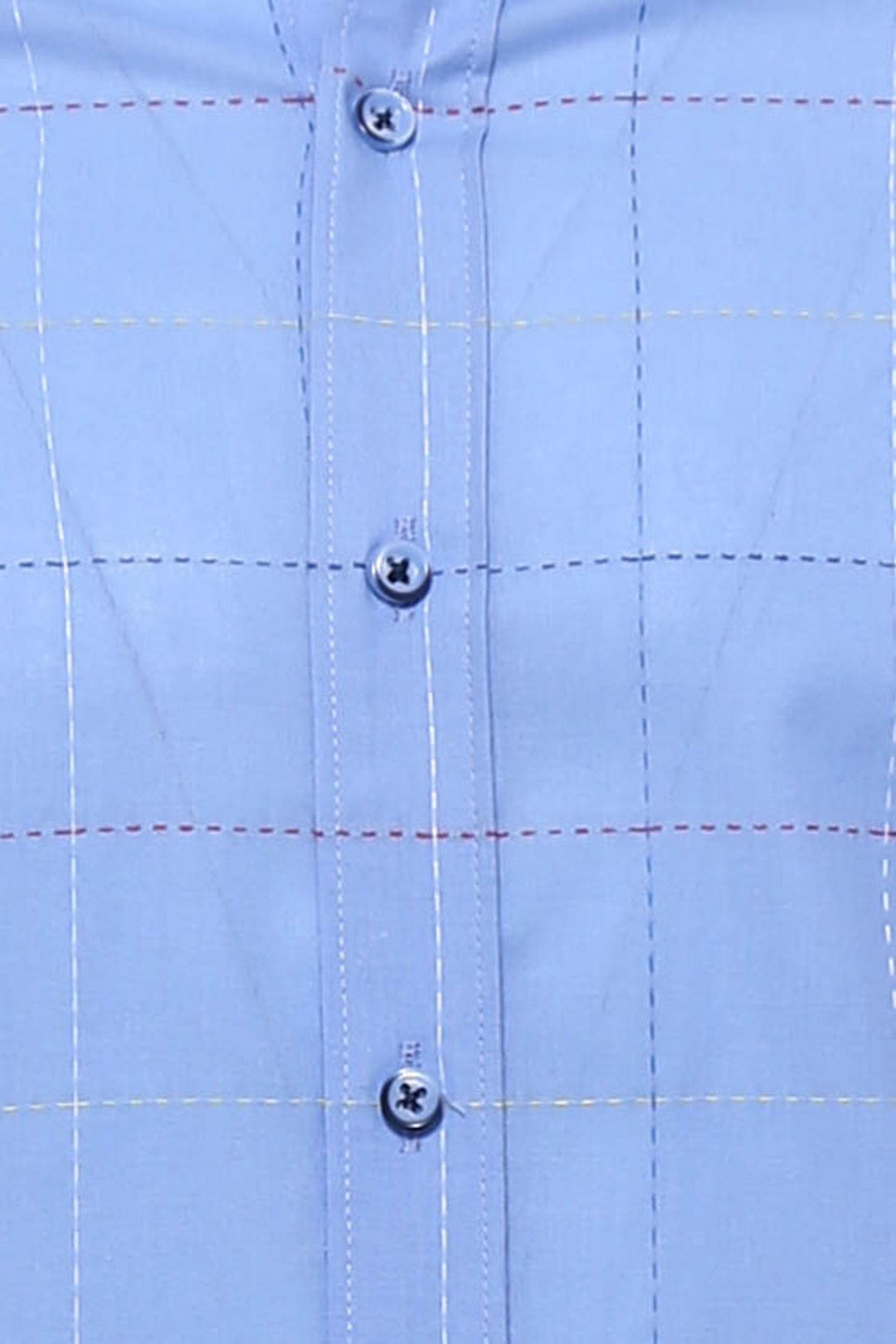WSS Slim Fit Plaid Blue Shirt  - Commerce City