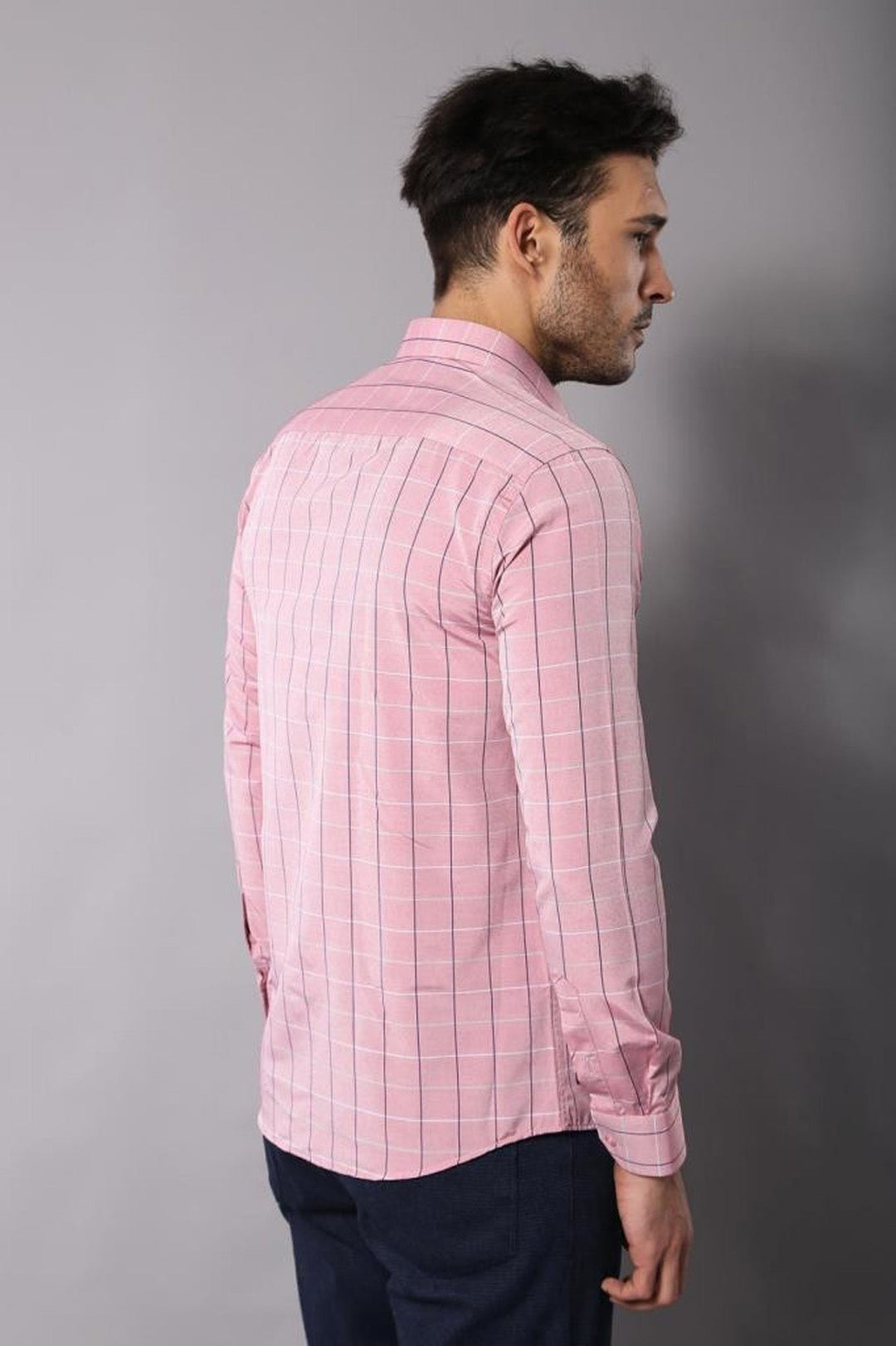WSS Pink Plaid Men's Shirt  - Eastvale