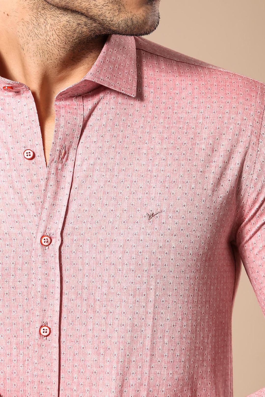 WSS Pink Cotton Shirt for Men  - Wilhelmshaven