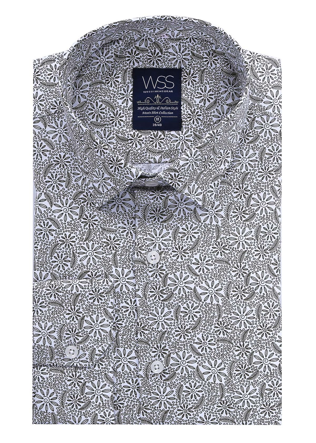 WSS Floral Patterned Slim Fit Shirt   - Lompoc
