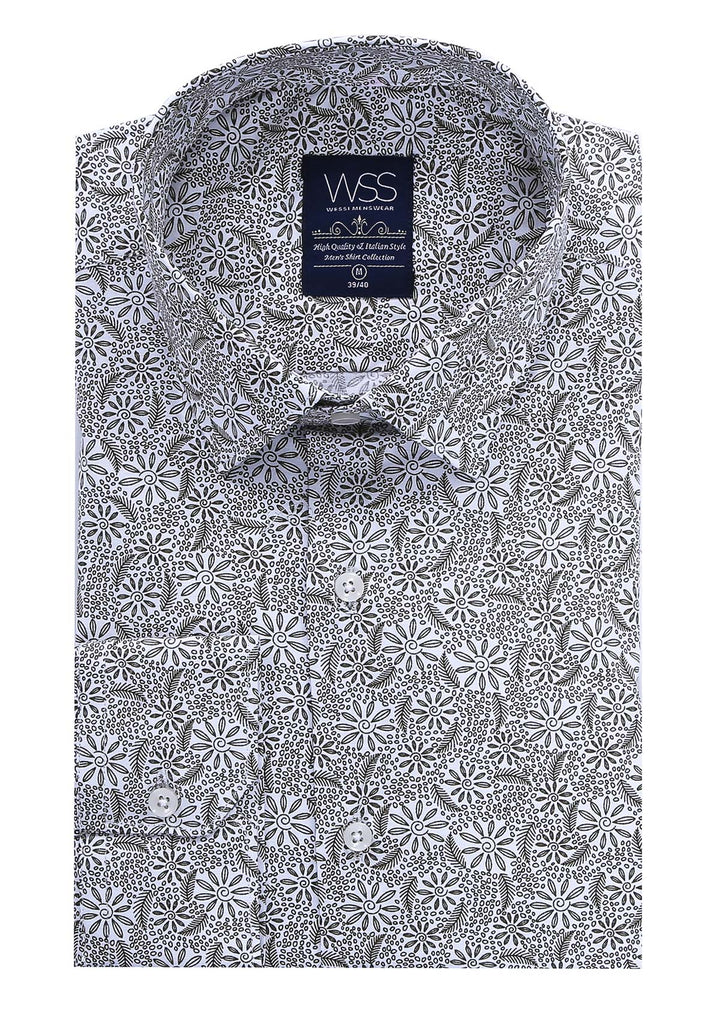 WSS Floral Patterned Slim Fit Shirt   - Lompoc