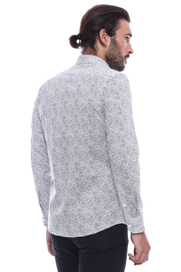WSS Floral Patterned Slim Fit Shirt   - Lompoc