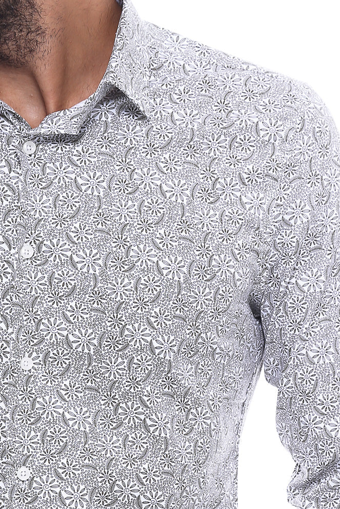 WSS Floral Patterned Slim Fit Shirt   - Lompoc
