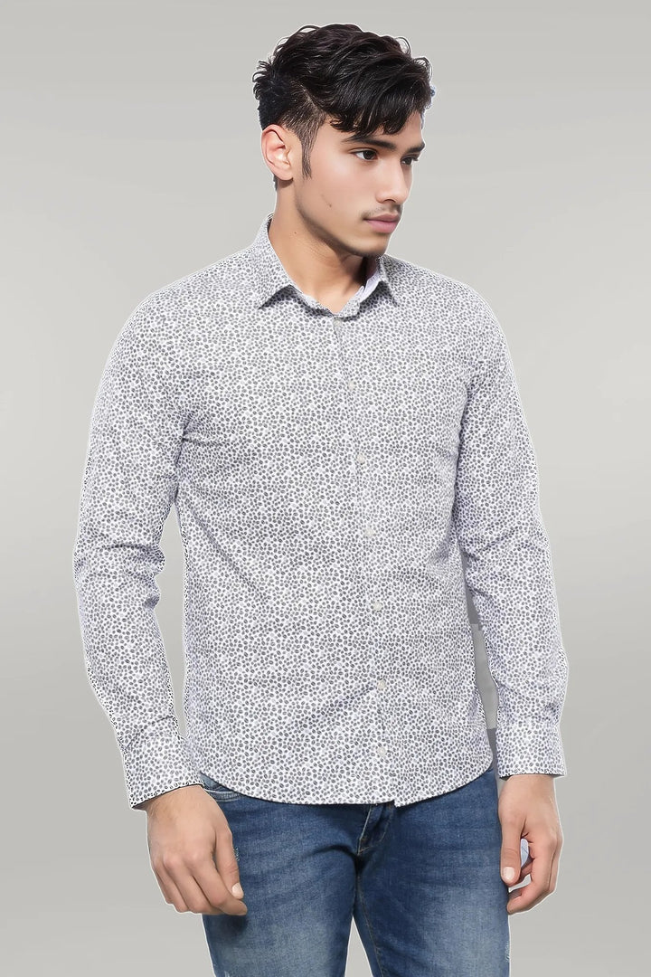 WSS Slim Fit Patterned Shirt  - Singen