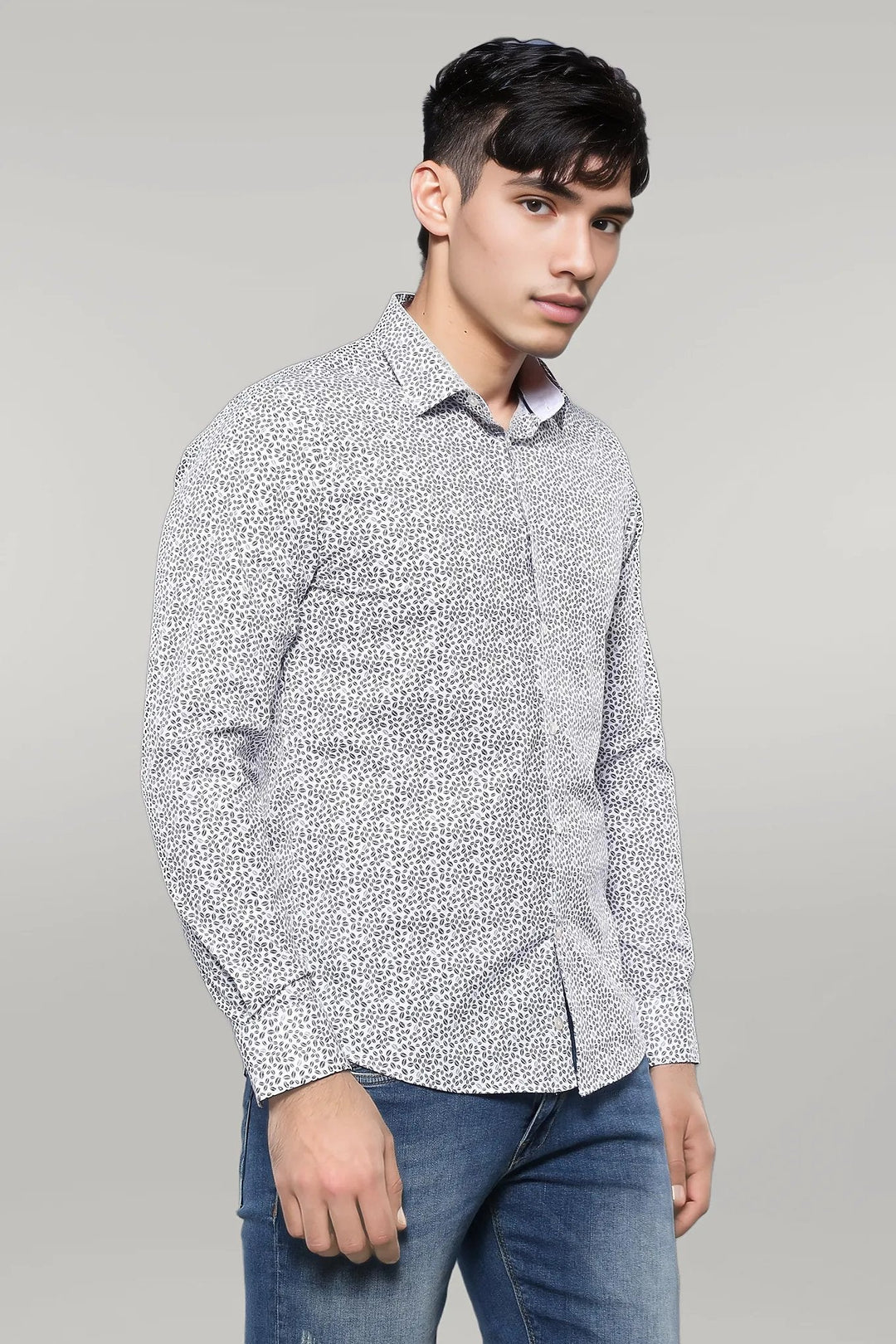 WSS Slim Fit Patterned Shirt  - Singen