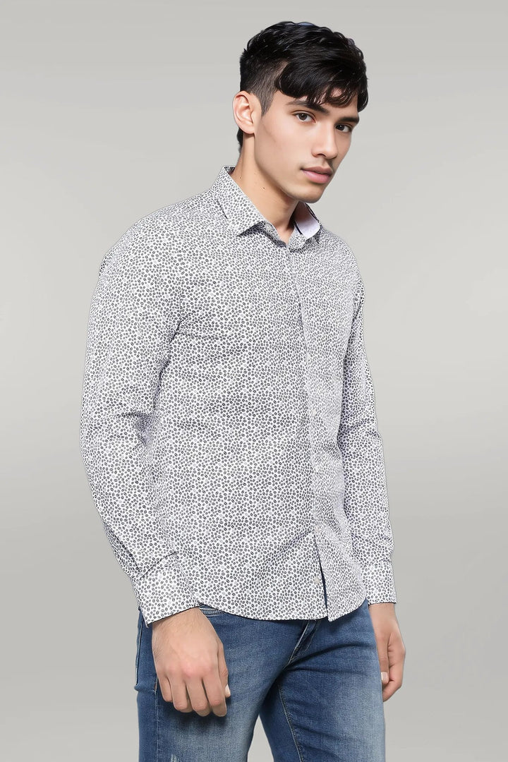WSS Slim Fit Patterned Shirt  - Singen