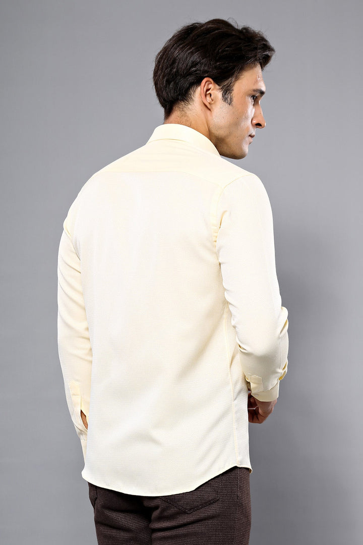 WSS Patterned Yellow Casual Shirt   - Welwyn Garden City