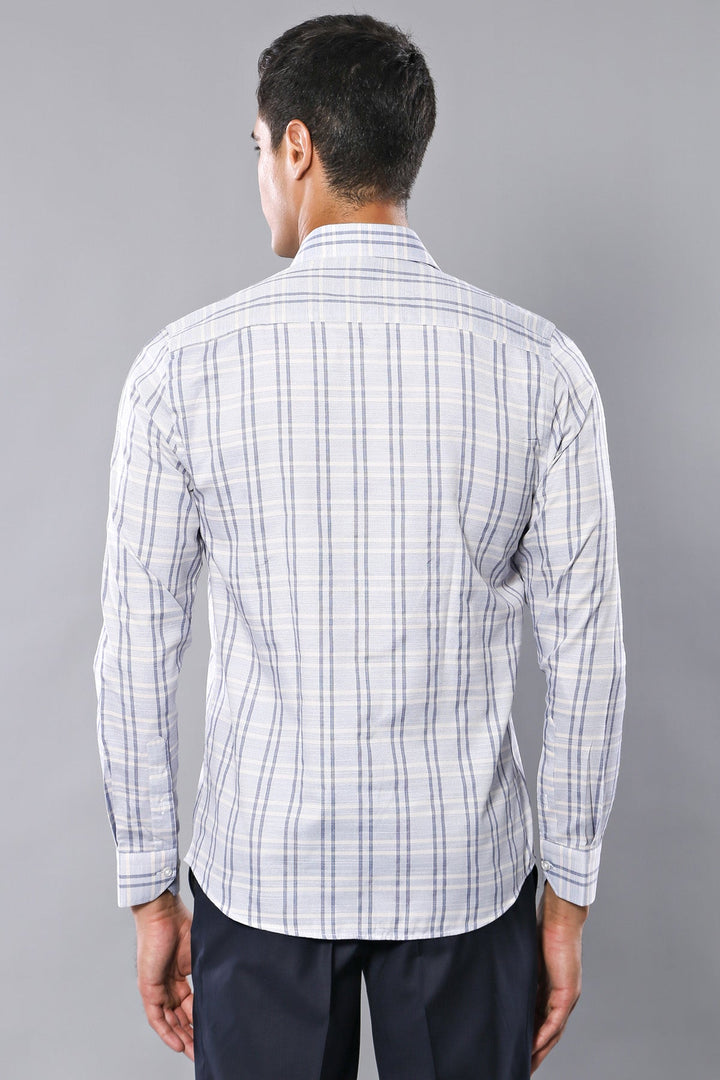 WSS Casual Plaid White Shirt   - North Port