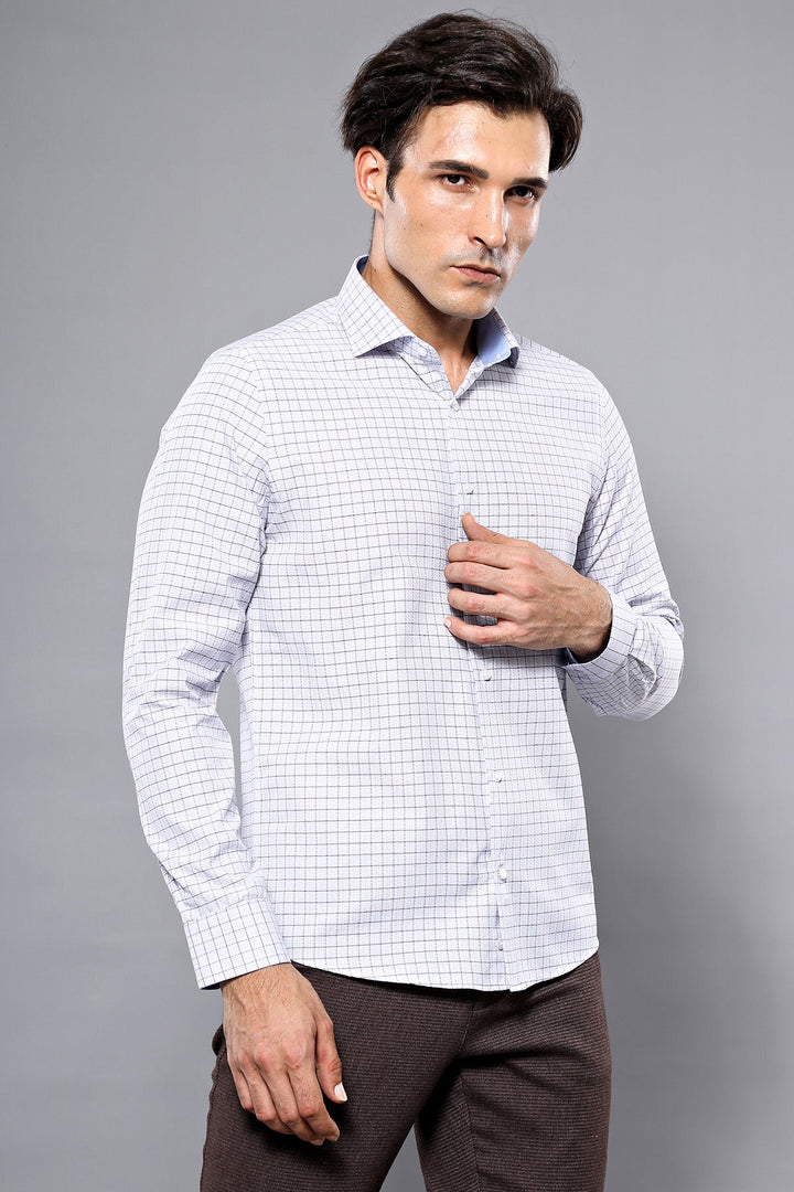 WSS Plaid Blue Men's Shirt  - Leiria