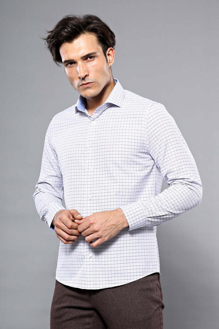 WSS Plaid Blue Men's Shirt  - Leiria
