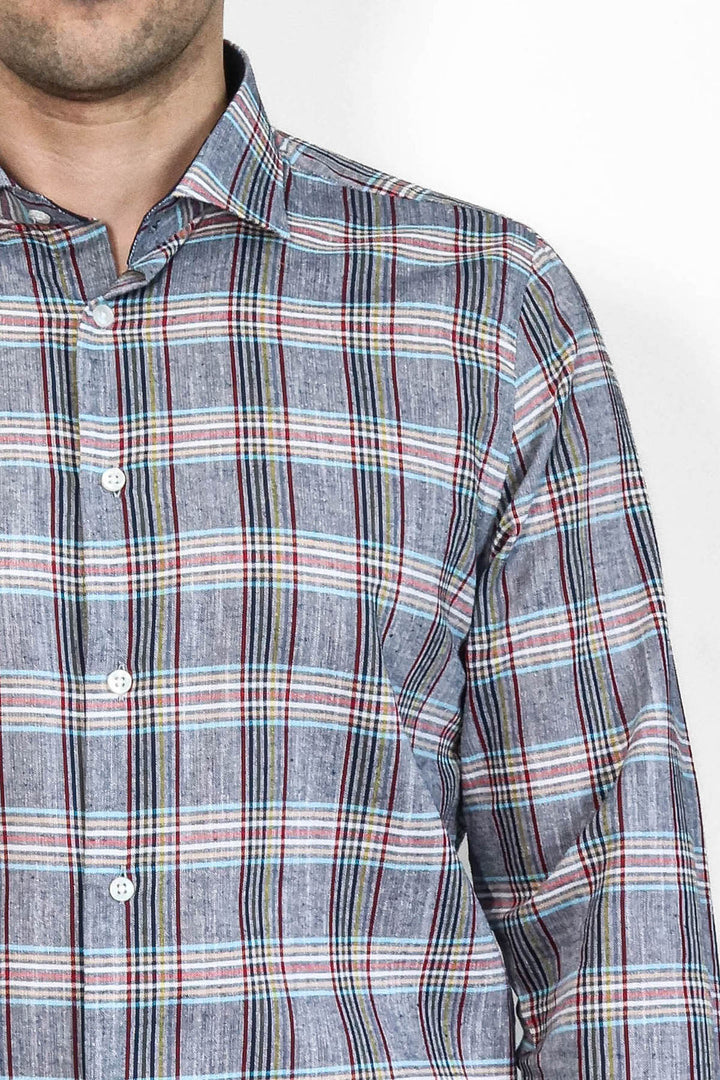WSS Casual Blue Plaid Shirt  - Laindon