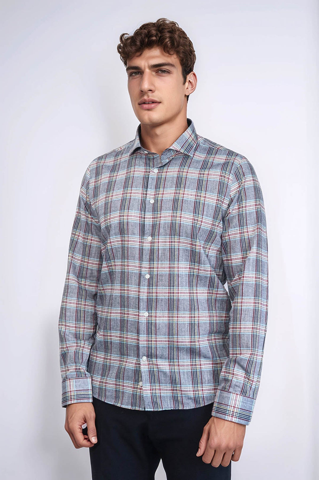 WSS Casual Blue Plaid Shirt  - Laindon