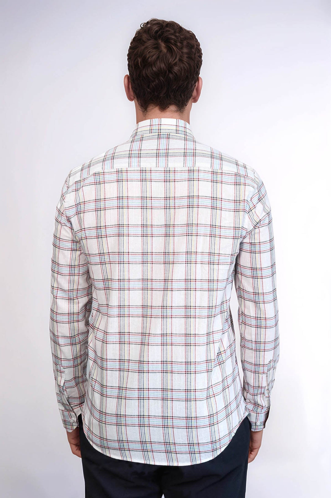 WSS Casual White Plaid Shirt  - Bridgewater