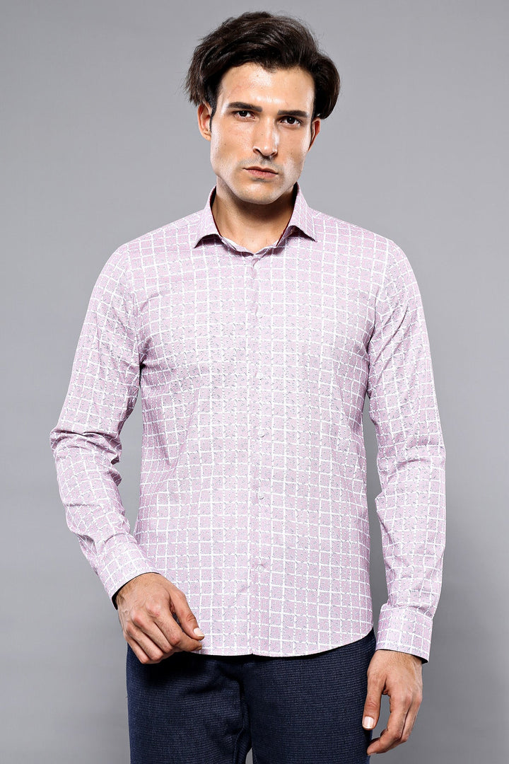 WSS Patterned Plaid Burgundy Shirt  - Peterborough