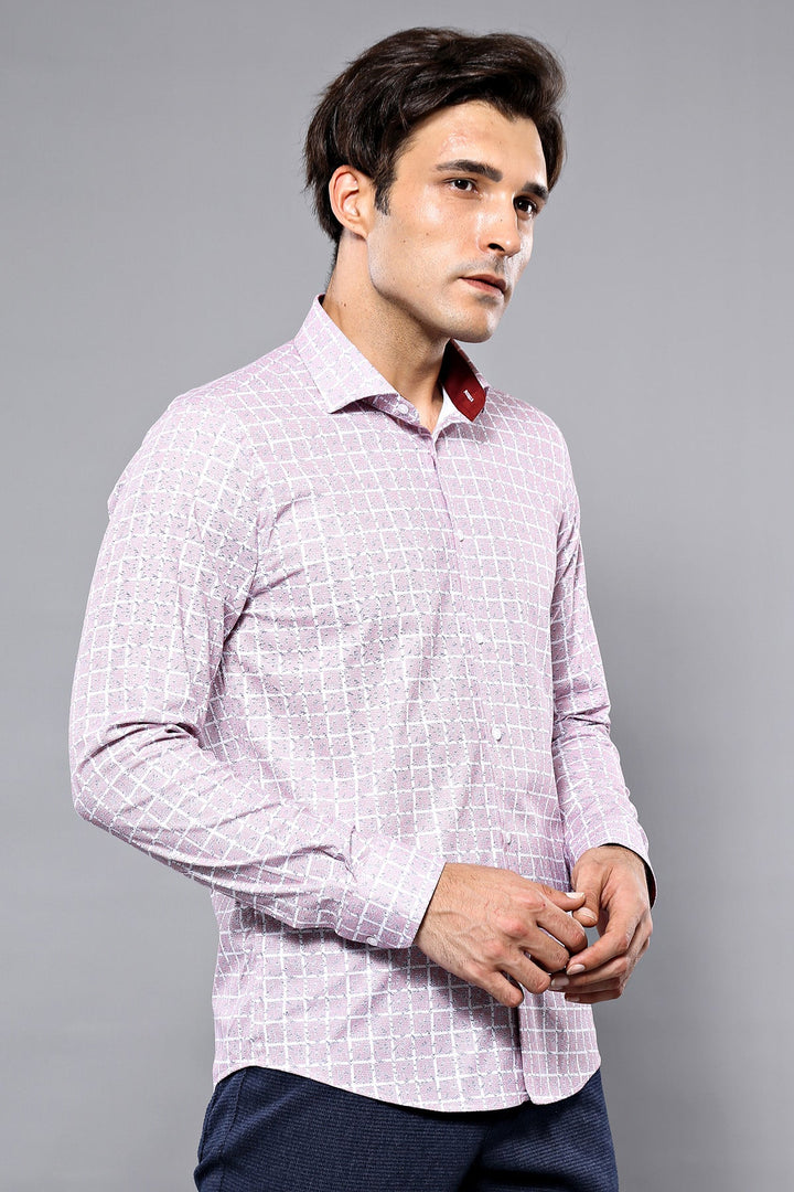 WSS Patterned Plaid Burgundy Shirt  - Peterborough