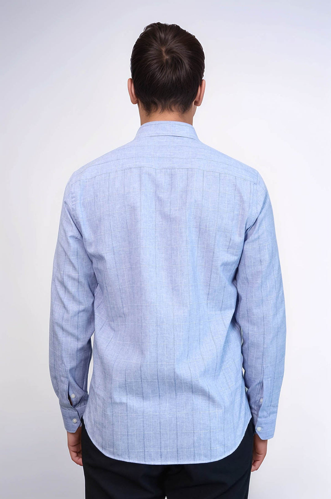 WSS Checked Long Sleeve Blue Shirt  - Waterford