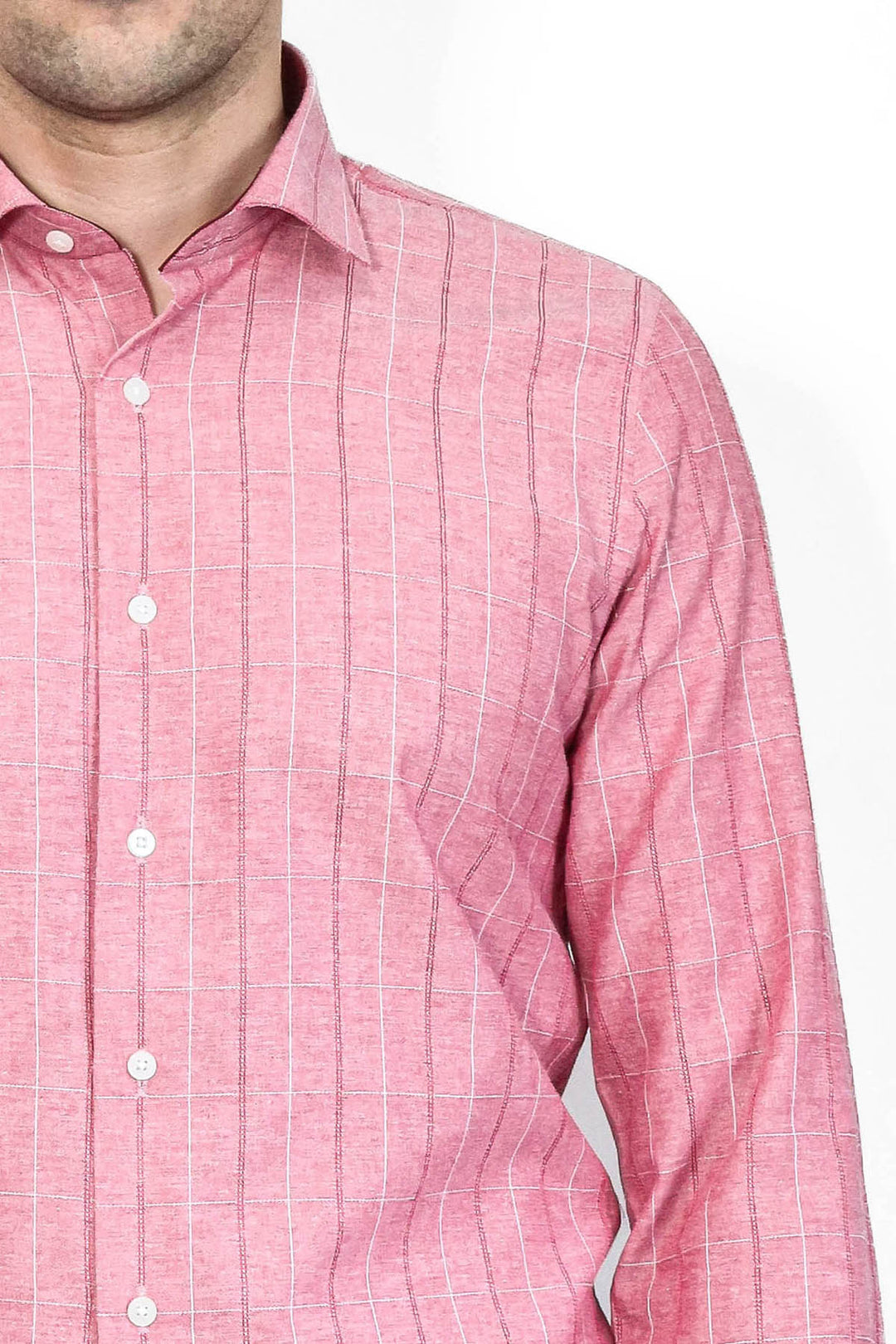 WSS Checked Light Burgundy Men's Shirt  - Harrisonburg