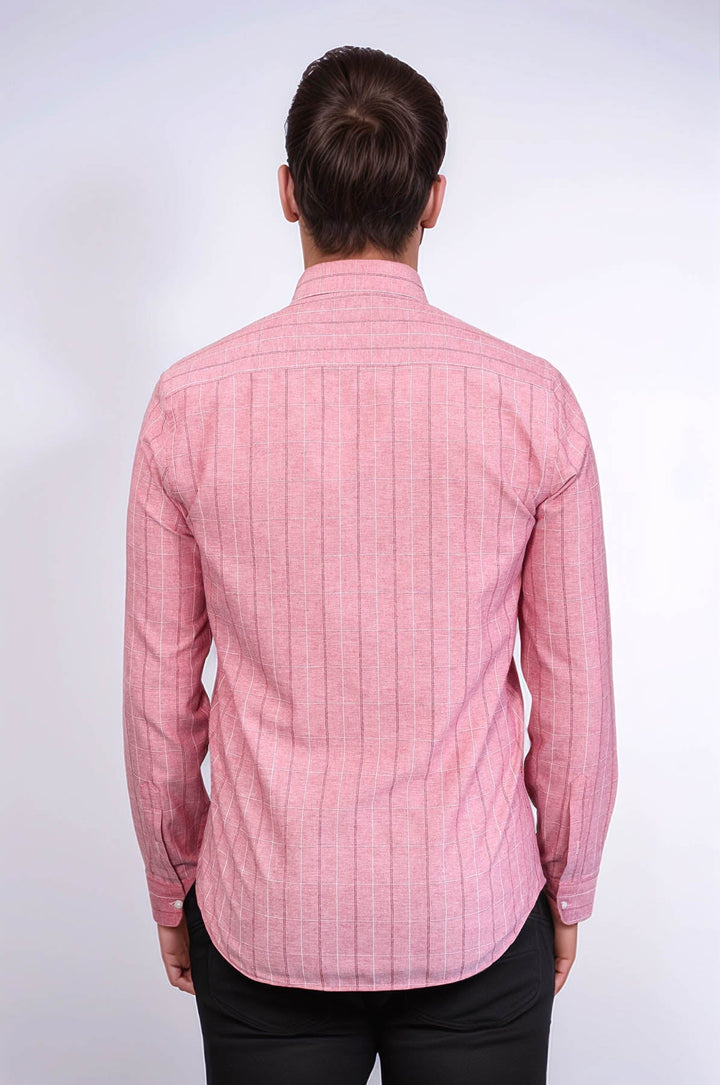 WSS Checked Light Burgundy Men's Shirt  - Harrisonburg