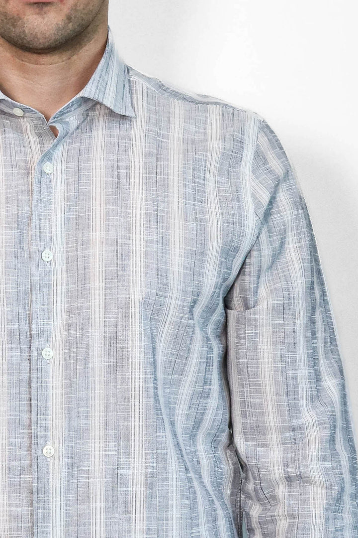 WSS Striped Blue Men's Shirt  - Shostka