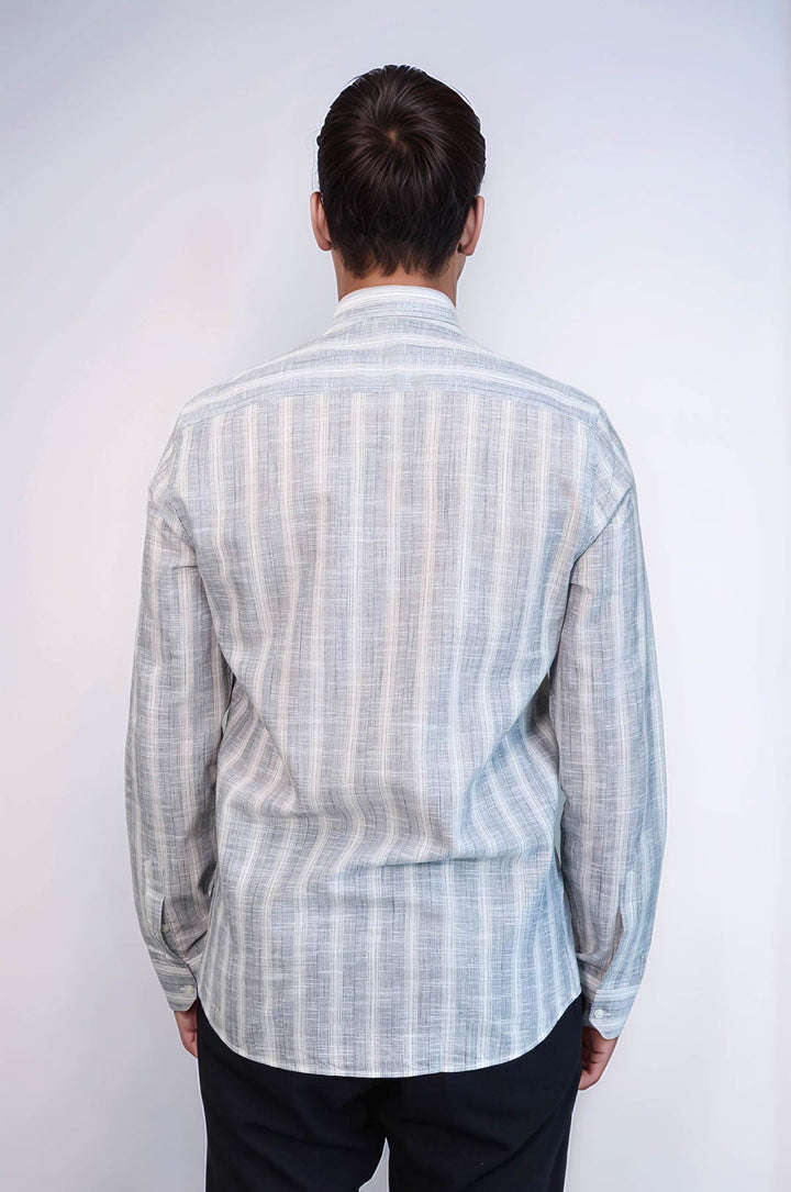 WSS Striped Blue Men's Shirt  - Shostka