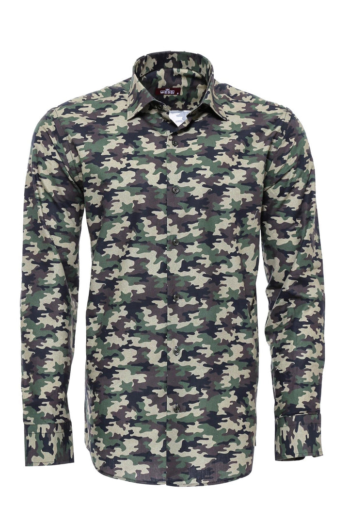 WSS Green Camouflage Pattern Shirt   - Meyzieu